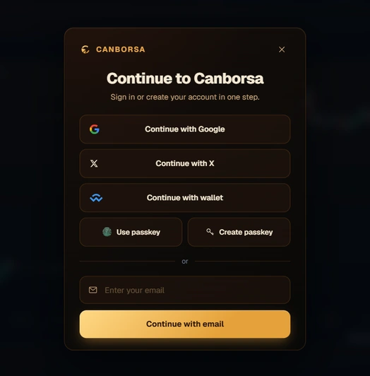Create Account screen